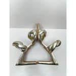 Open Edit Open‎ Edit Sandals Womens Size 6.5 Gold Braided Double Strap Slip On Heels Photo 4