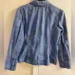 Havana jack’s cafe blue floral denim jacket/blazer Sz 8 Photo 5