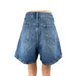ZARA  Women's Blue Medium Wash High Waisted Wide Leg Denim Jeans Shorts Size 10 Photo 1