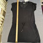 Calvin Klein Crochet Shoulder Tunic Black Cover Up Dress Photo 14