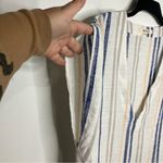 Rip Curl striped deep v-neck swim coverup white blue tan peach womens size large Photo 2