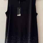 NEW!! Picadilly Canada Black Sparkle Rhinestone Tank Top Size L Photo 0