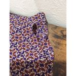June & Hudson printed short shorts scalloped hem Medium M floral high rise Purple Photo 3