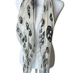 Alexander McQueen  Black and Off White Skull Scarf Photo 0