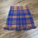 Moon River  Orange Plaid Knit Mini Skirt Size Medium Photo 0
