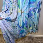 Soft Surroundings  Dress Stella Painterly Blue Floral Watercolor Artsy Ma… Photo 6