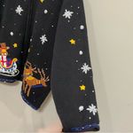 Ugly Christmas Sweater  Cardigan Sz 2X Vintage Santa Claus Zip Front Photo 3