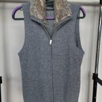 Eddie Bauer  Vest Wool Alpaca Faux Fur Preppy Casual Outdoor Collegiate Camping Photo 1