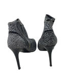 Reiss Gray Spotted Animal Print Calf Hair Stiletto Heeled Boots Size 40 / US 9.5 Photo 6