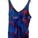 New Hanna Nikole Women’s Tankini Swim Top Size 22W NWT Blue Photo 0