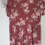 Torrid Women's Plus Size Size 2XL Red Floral Tunic Button Down Front Stretch Dress Blouse Photo 4