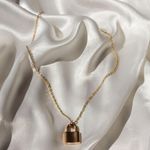 Boutique Simple Gold Lock Necklace  Photo 0