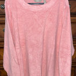 Denim & Co. Comfort Zone Baby Sherpa Crewneck Pullover 31” P2P Pink Size 3X Photo 0