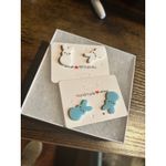 Handmade Easter Peep Bunny Rabbit Earrings, Cute Spring‎ Holiday Fun Novelty White Photo 1