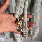 Karina Grimaldi  metallic gold striped tiered midi dress Photo 7