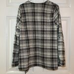 Torrid 00 Women’s Black & Ivory Plaid Drape Jacket Size Medium Photo 7