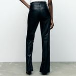 ZARA  Slim Leg Flare Super High Rise Slim Long Length Pants Comfort Black 4 NEW Photo 9