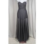 La Femme Strapless Sheer Overlay Formal Romper Dress Black Size 2 Photo 15