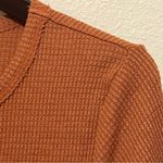 T.LA Nadia cut out waffle knit long sleeve thermal, terracota, oversized XS Photo 7