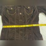 Women's Corduroy Jacket Size S Brown Button Front Pockets Studs Kikit Jeans Photo 3