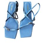 Cult Gaia  Maeve Sandal Size 8.5 Dusty Blue Croc Block Heel Photo 11