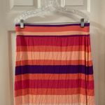 a.n.a  Orange/Purple Striped Pull On Stretch Maxi Skirt PL Photo 8