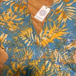 Blue Island  Tropical Leaf Print Dress size large new Photo 1