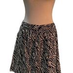 Banana Republic Black & White Zebra Print Zip Back Lined Mini Skirt Size 4 Photo 0