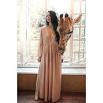 Sundress Chicago Long Dress in Roma Cafe Au Lait M/L New Womens Maxi Tan Size M Photo 11