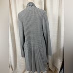kim rogers Women’s 3X Open-Front Cardigan Sweater Gray Knit Longline Lightweight Photo 5