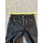RtA Diavolina fold over Black Pinstripe Pants Jeans Photo 6