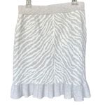 Anthropologie NWT Dolan Left Coast Zebra Ruffle Knit Mini Skirt Sz M Photo 4
