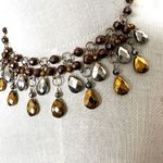 Robert Rose gold silver bronze tone beaded choker necklace Gold Photo 2