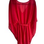 Elegant Red Swim Coverup Size L Photo 1