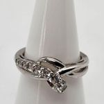 Sun Sterling Silver & White Sapphire Ring (6.5) Photo 0