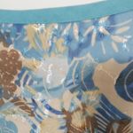 Elan  L Blue Brown Pocketed Pullover Scrub Top Photo 11