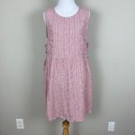 4 Our Dreamers Dress Womens L Red Stripe Linen Cotton A Photo 1