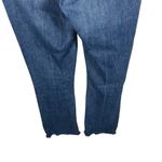 Mother The Insider Crop Step Chew Distressed Denim Jeans in Dancing on Coals 24 Blue Photo 3