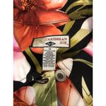 Caribbean Joe  Women's Blazer Top Blouse Size M Long Sleeves Black Multicolor Photo 8