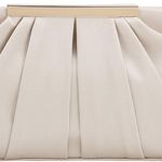 Charming Tailor Clutch Evening Bag Elegant Pleated Satin Formal Handbag Simple Classy Purse for Women Photo 0