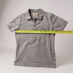 Burberry London Womens Polo Shirt Gray Plaid Trim Short Sleeve Top Size S Photo 3