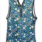 Tory Burch sport printed performance sleeveless half zip top golf sz M Photo 0