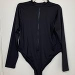 SKIMS NEW !!  Swim  Zip Front Long Sleeve One piece - ONYX Photo 1