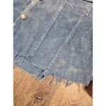 POL  Corduroy Distressed Large Jacket Frayed Crop Denim-Blue 100% cotton Photo 2