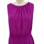 Kate Spade  Katia Crepe Dress Sleeveless Neon Bow Tie Magenta‎ Purple Size Small Photo 3