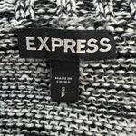 EXPRESS  Sweater Women Large Black White Marled Open Front Cardigan Office Casual Photo 6