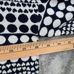 Loft  Sweater Womens Small Black White Geometric Print Crew Neck Long Sleeve Knit Photo 8