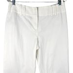 Loft Ann Taylor Ann Pants Cropped 10 White Embroidered Flowers Photo 2
