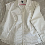 Venezia Jeans Clothing Co Cream Stretch Collared Long Sleeve Button Shirt 26/28 Tan Size undefined Photo 0