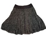 Jones New York  100% Silk Swing Skirt & Blouse Outfit Brown/Gray Dots Size 1X Photo 5